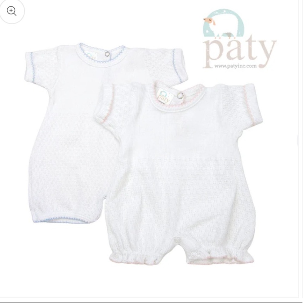 NWT White Paty Bubble w/ Blue Trim